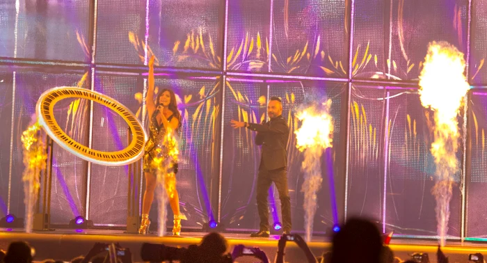 Paula Seling şi Ovi, la ultima repetiţie generală (foto: Facebook)