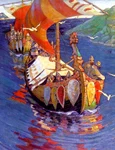 Un raid al varegilor, pictură de Nicholas Roerich (© Wikimedia Commons)