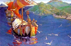 Un raid al varegilor, pictură de Nicholas Roerich (© Wikimedia Commons)