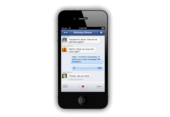 Facebook Messenger pentru iPhone (SUA) permite apelurile vocale.