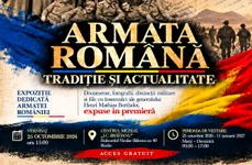 Afișul expoziției „Armata Română – tradiție și actualitate”