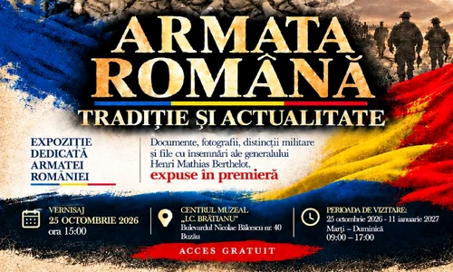 Afișul expoziției „Armata Română – tradiție și actualitate”