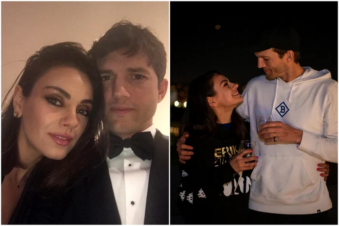 Mila Kunis și Ashton Kutcher. Foto: Instagram