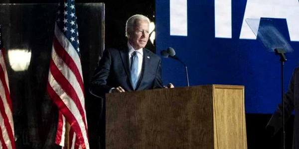 Alegeri SUA 2020 Joe Biden la un eveniment in Wilmington Delaware pe 4 noiembrie FOTO EPA-EFE / Sarah Silbiger