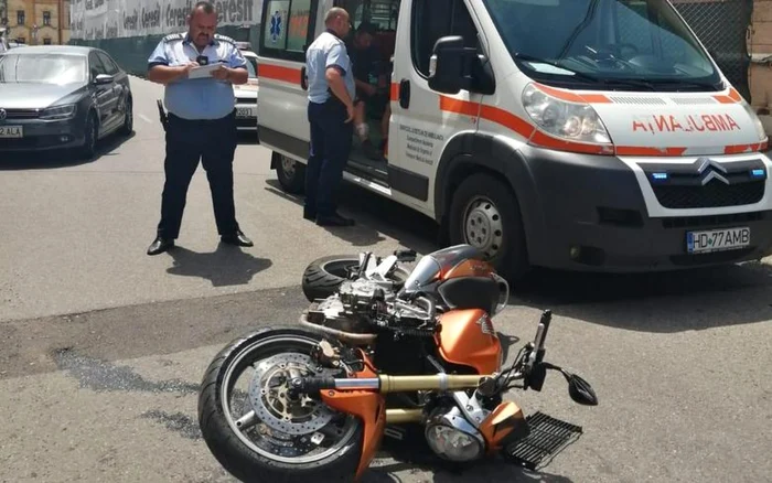 Accident rutier în Deva. Foto: ziardehunedoara.ro