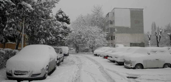 În Prahova ninge fără încetare de marţi după-amiază. FOTO: Dana Mihai