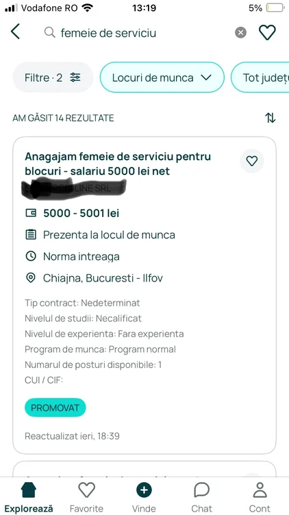 Anunțul de angajre. Sursa: Reddit.com