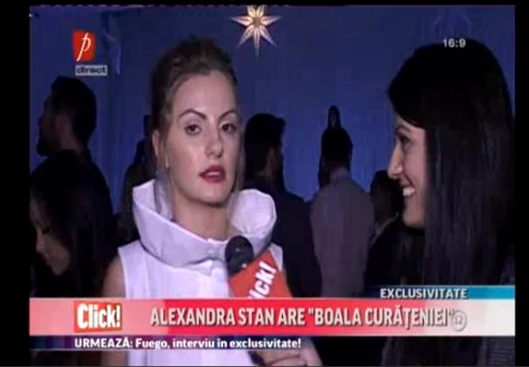 Alexandra Stan a vorbit cu reporterul Click! de la Prima Tv