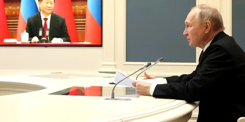 Vladimir Putin si Xi Jinping discutie prin videoconferinta FOTO Profimedia jpg