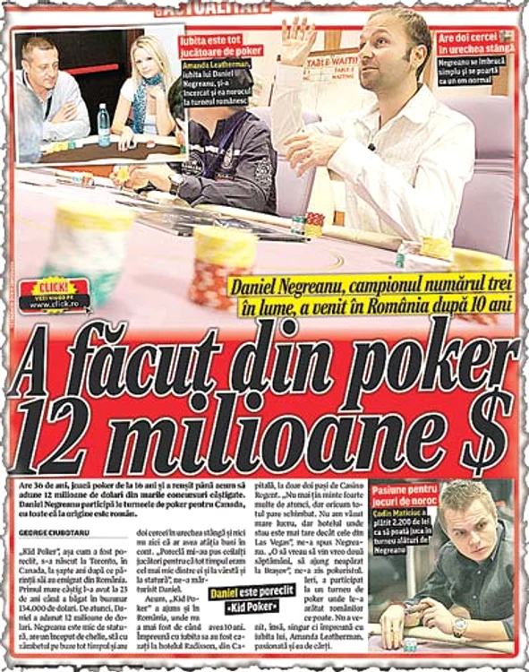 Daniel Negreanu  (39 de ani) are  un noroc fabulos  la poker