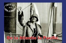 Afișul expoziției „De la Atlantic la Pacific. Vizita reginei Maria în America”