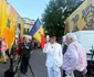 Jurnaliștii străini au transmis din fața sediului AUR FOTO Adevărul
