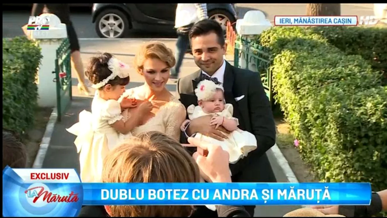 Mihai şi Laura şi-au creştinat fetiţele