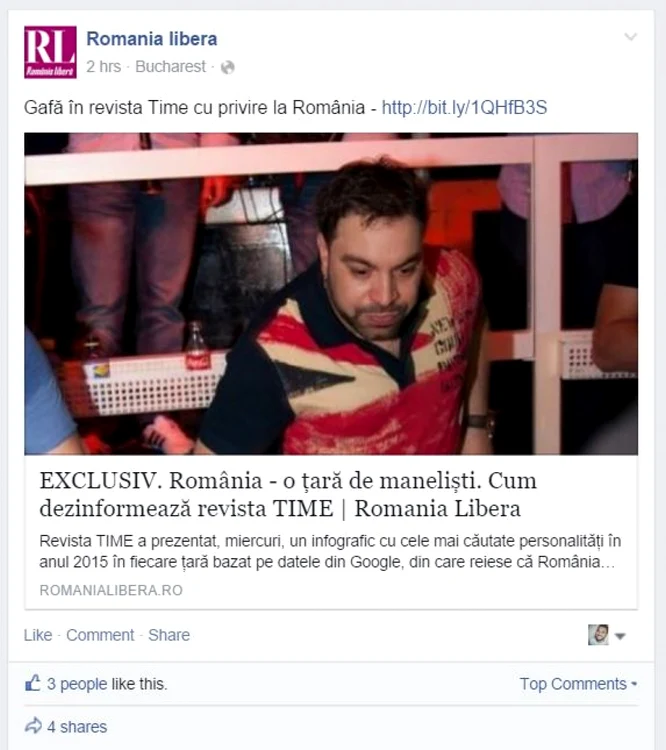 romania libera titlu facebook