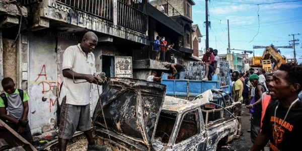 Explozia unui camion în Haiti