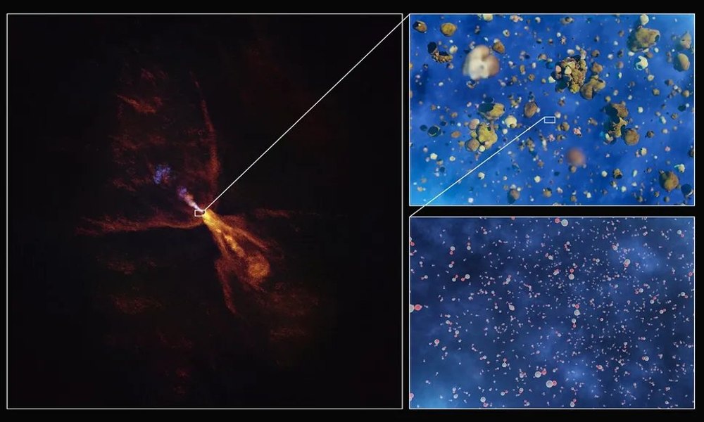 Naşterea unui nou sistem stelar la 1.300 de ani lumină de Soare, observată pentru prima dată de astronomi