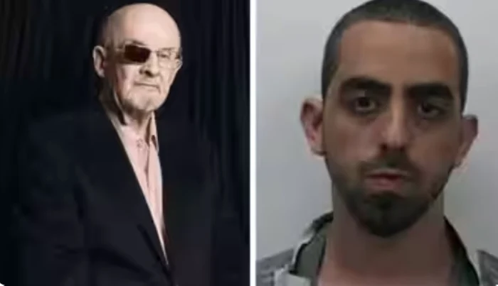 Salman Rushdie şi atacatorul său, Hadi Matar. FOTO: timeofindia 