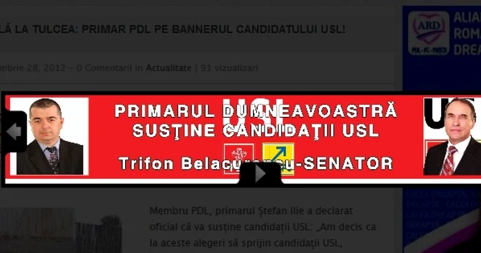 Banner USL Sursa FOTO ziaruldetulcea.ro