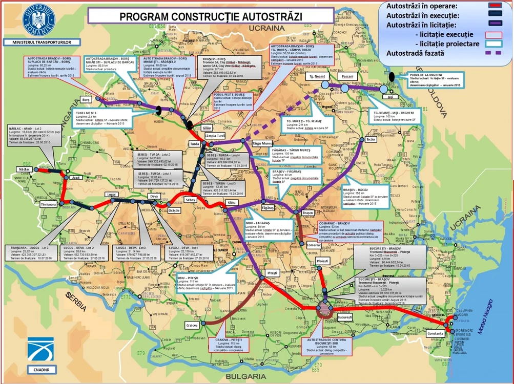 Harta Autostrazi 2015
