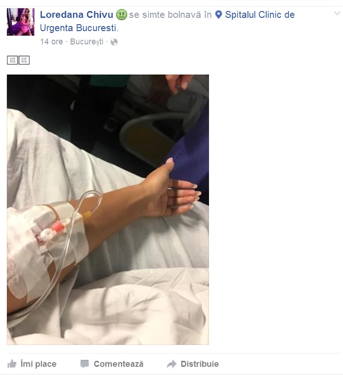 Fosta asistentă Tv a fost internată de urgență la Spitalul Floreasca