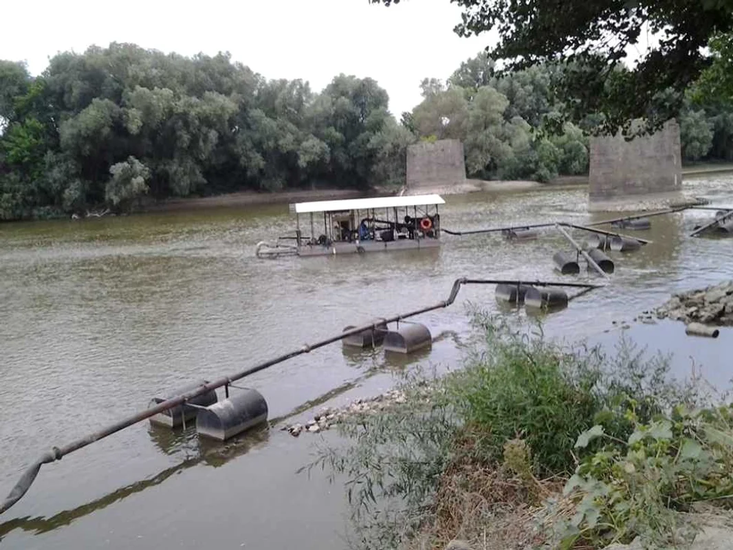 Podul de cale feretă peste Mureş FOTO Ştefan Both