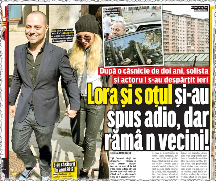 Click! a scris, în exclusivitate,  despre divorţaţii Lora şi Dan Badea,  care vor rămâne vecini în continuare 