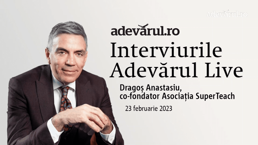 Despre necesitatea mentalității deschise în învățământ vorbește  Dragoș Anastasiu co fondatorul Asociației SuperTeach