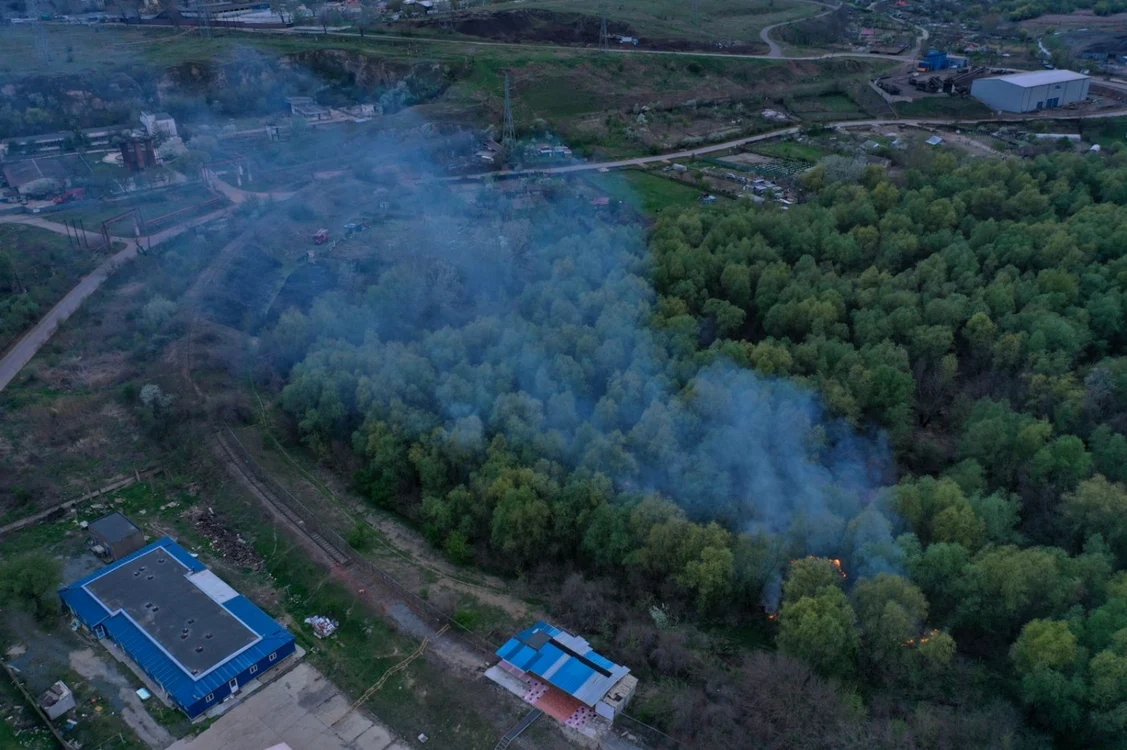 Incendiu Tulcea FOTO ISU