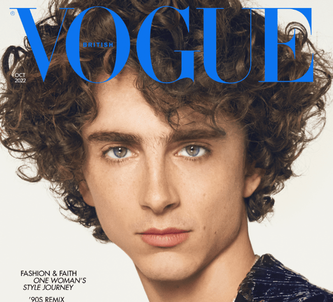 Timothée Chalamet, primul bărbat de pe coperta „Vogue“ UK FOTO