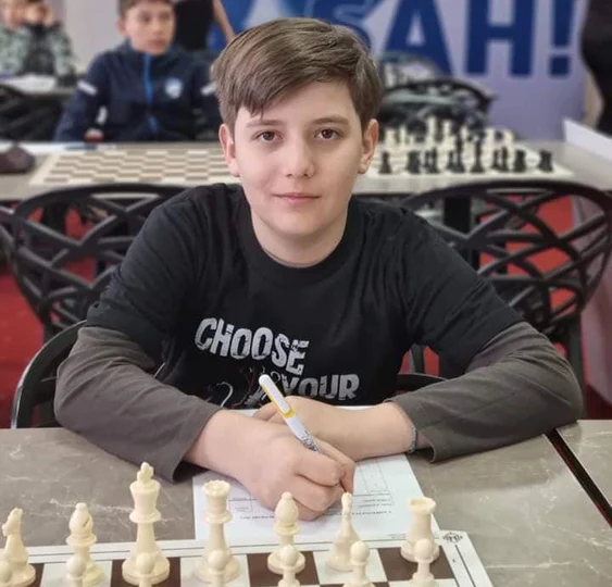 Dragoș Ștefan Leu,vicecampion național de juniori la șah FOTO: CSM Galați