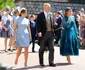 Prințesa Beatrice, Prințesa Eugenie și Prințul Andrew în 2019, la nunta lui Harry cu Meghan. FOTO: Getty Images
