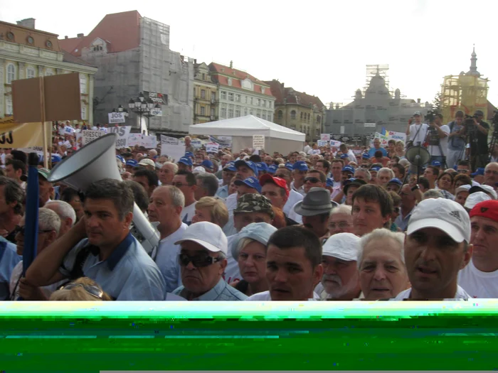 Miting anti-Băsescu la Timişoara