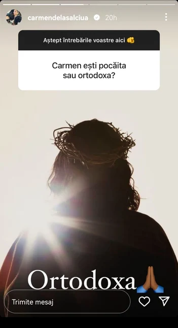 Carmen de la Sălciua nu este pocăită / foto: Captură InstaStory