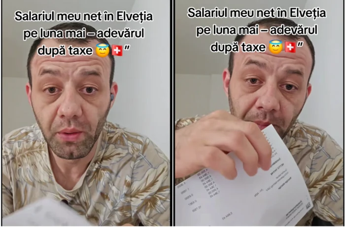 VIDEO Un muncitor român în Elveția și-a publicat pe TikTok fluturașul de salariu: „Cred că ținem oleacă pasul sus, dar și taxele, frate...”