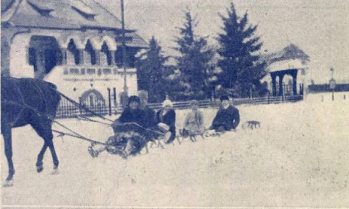 Zăpada în Bucureștiul de altădată, în fotografii realizate în apropierea Vilei Minovici (foto: Muzeul Nicolae Minovici)