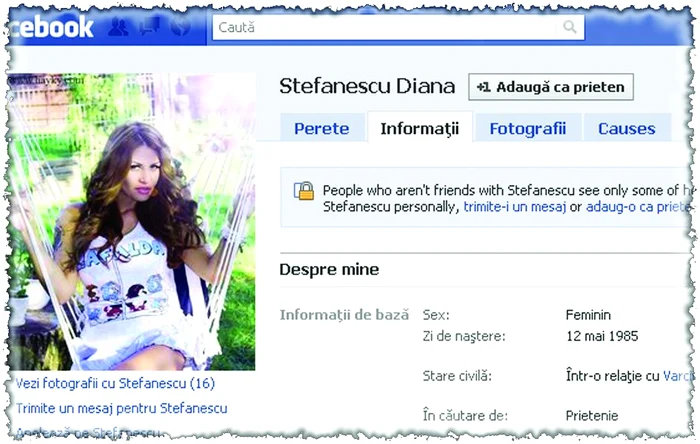 Pe Internet se dă mai tânără cu 6 ani