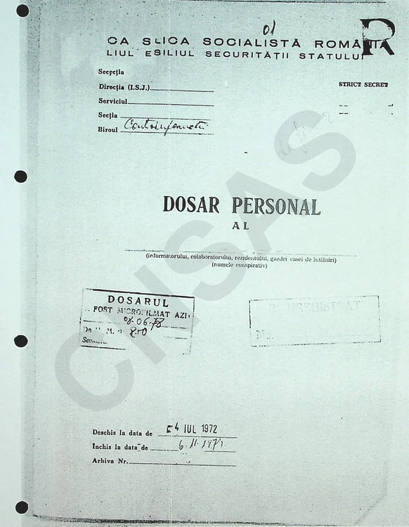 „Securitatea recurgea la o amplă reţea de agenţi secreţi”, conform CNSAS. Foto Facebook/ CNSAS