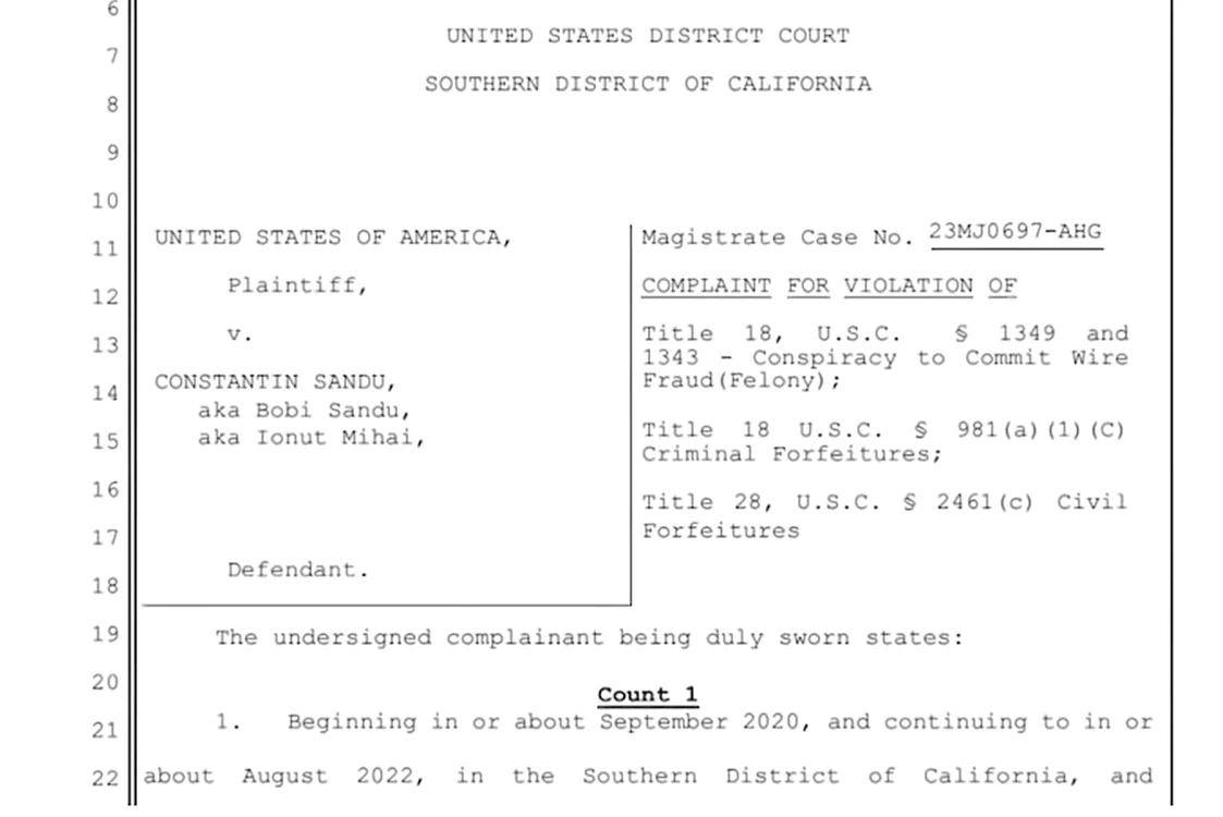 Ancheta autorităților americane împotriva unor infractori români - dosar Sursă US Attorneys Office