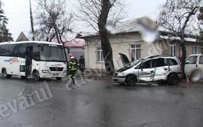 Accidentul s-a produs pe strada Alexandru Ioan Cuza