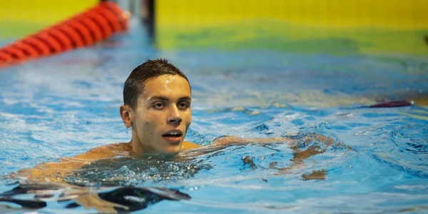 David Popovici castiga proba de 50m liber la campionatele europene de inot LEN European Aquatics in Otopeni Ilfov 8 iulie 2022 FOTO Inquam Photos / George Calin