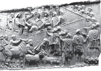 Scene pe Columna lui Traian. Sursa Radu Vulpe. Columna lui Traian jpg