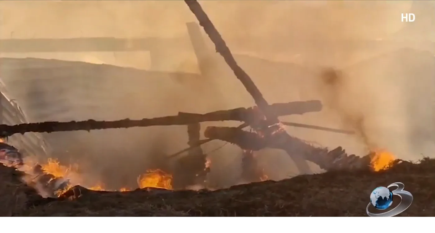 Incendiul din Tohani Captură video Antena 3 CNN