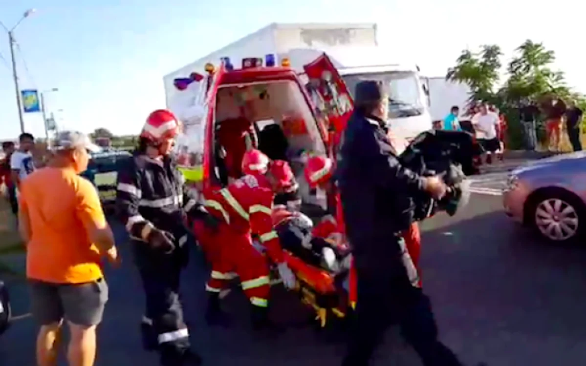 Accident pe litoral - între Eforie Nord şi Eforie Sud Sursa Facebook Eforie Online