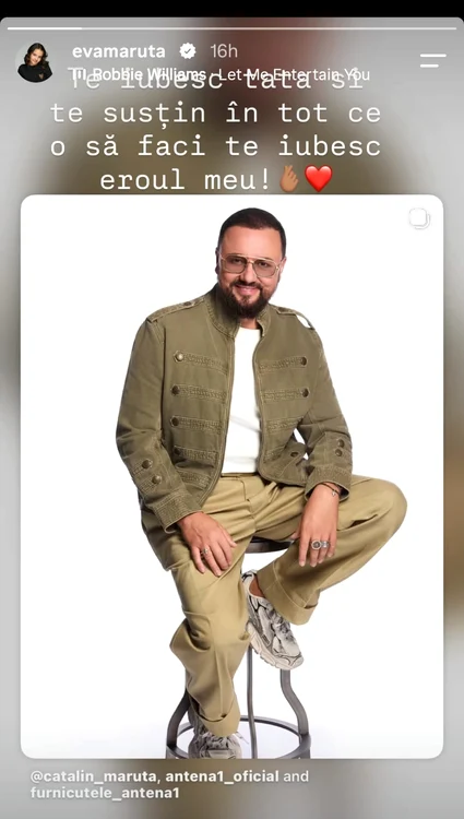Mesajul Evei Măruță. Foto: Instagram