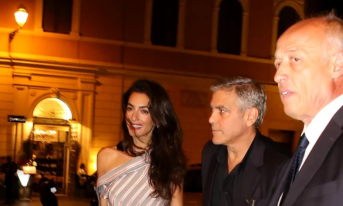 George Clooney and wife Amal are seen in Rome jpeg