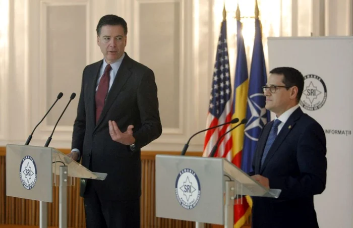 Şeful FBI, James Comey, a mulţumit SRI pentru sprijinul în combaterea ameninţărilor globale FOTO Eduard Enea