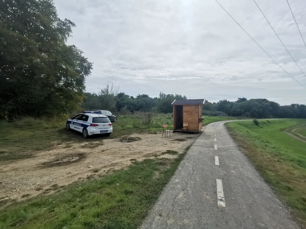 Punctul de trecere a frontierei de pe partea sârbă FOTO Ștefan Both
