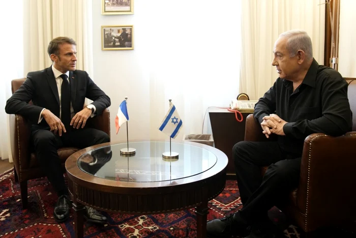 Emmanuel Macron în vizită în Israel în 2023 FOTO EPA-EFE
