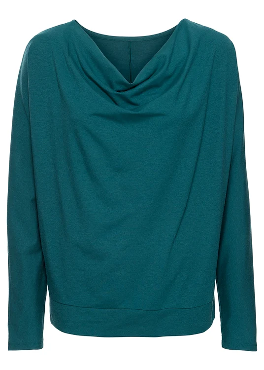Bluza cu decolteu in cascada, bonprixro eu, 59,90 lei jpg jpeg