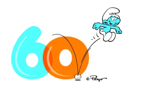 60 de ani albaştri  Ştrumfii, la aniversare jpeg